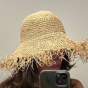 Beach Straw Hats for Women Foldable Summer Wide Brim Packable Sun Hat Size M/L